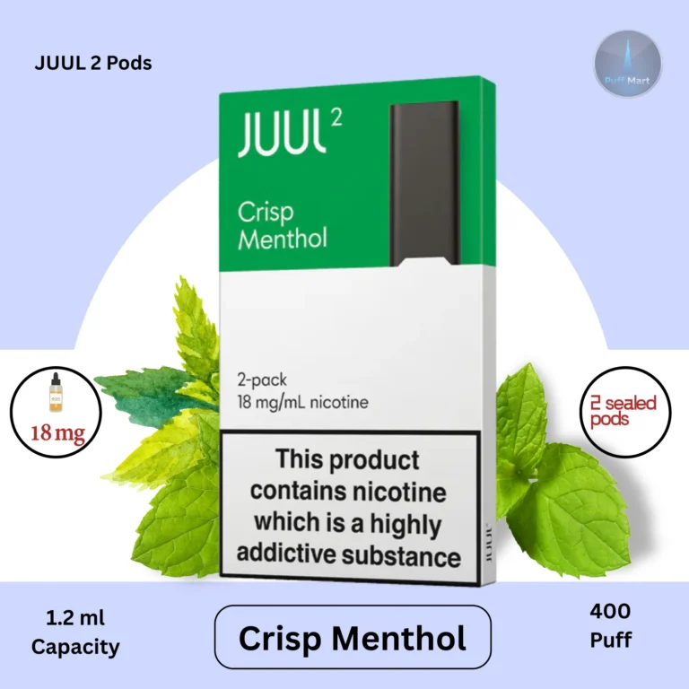 Crisp Menthol Juul 2 Pods