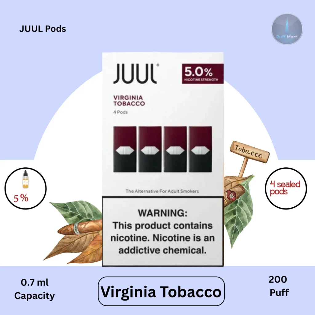 JUUL Virginia Tobacco Pods Review: Flavor, Strength & Differences 3 JUUL Virginia Tobacco Pods