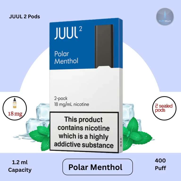 Buy Juul 2 Polar Menthol Pods in Dubai and Abu Dhabi, 1 hours home delivery across UAE.