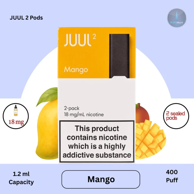Buy Mango JUUL 2 pods in Dubai and Abu Dhabi 1 hour free and fast home delivery.