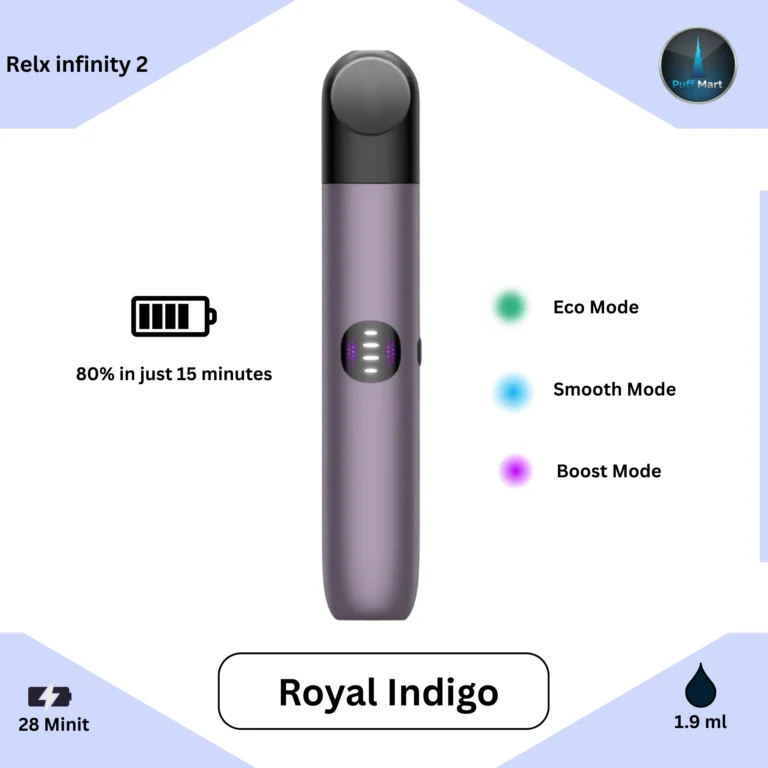 Buy RELX Infinity 2 Royal Indigo device in Dubai, Sharjah and Abu Dhabi with 1 hour fast and free home delivery across UAE
