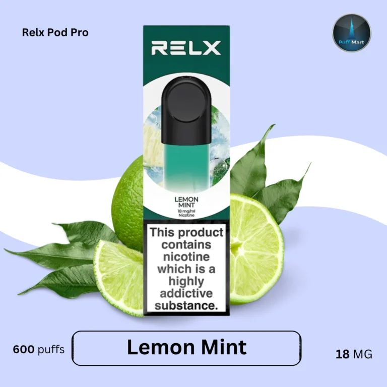 Buy RELX Pod Pro Lemon Mint in Dubai, Sharjah and Abu Dhabi with 1 hour free and fast cash on home delivery in UAE