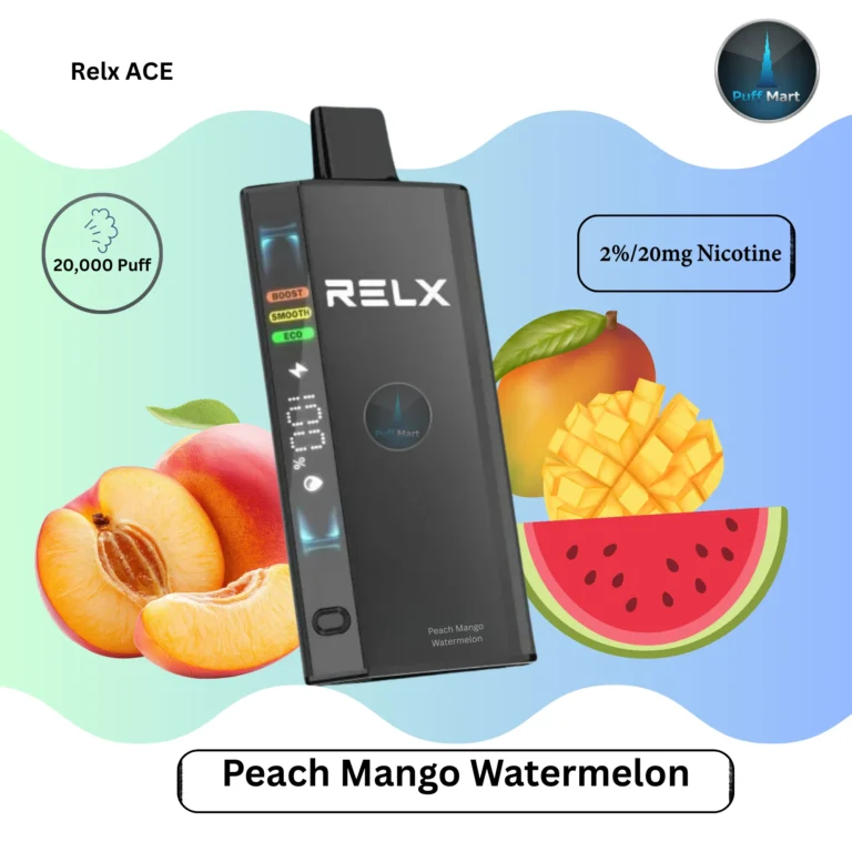 Buy RELX Ace Peach Mango Watermelon Disposable Vape 20000 Puffs
