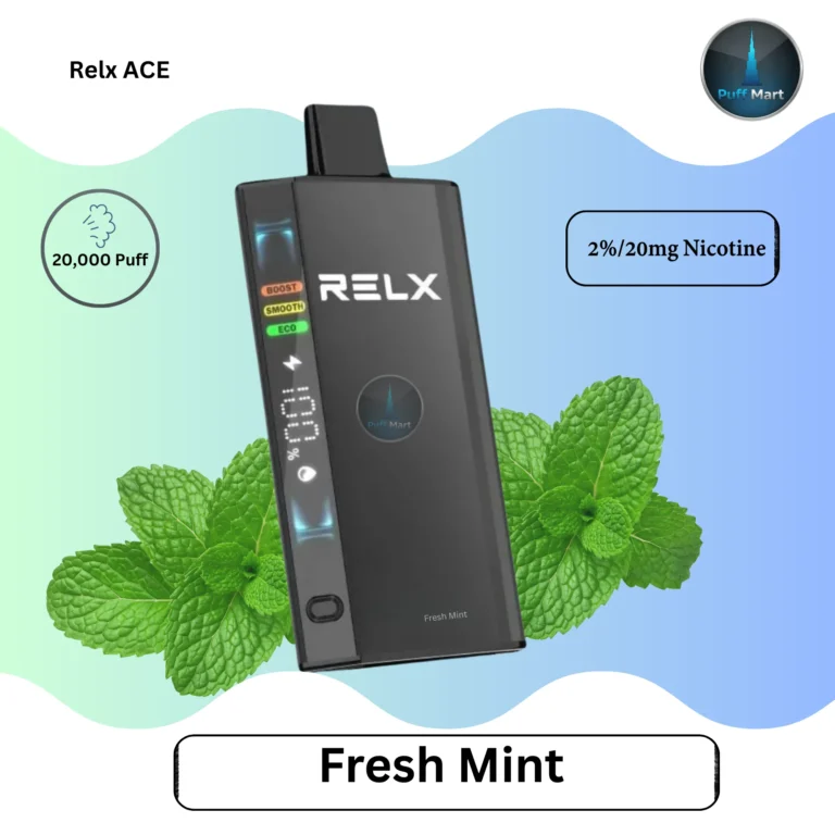 Buy RELX Ace Fresh Mint Disposable Vape 20000 Puffs
