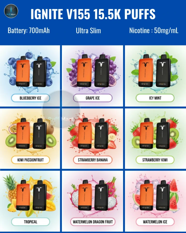 Buy IGNITE V155 15500 Puffs Disposable Vape in the UAE