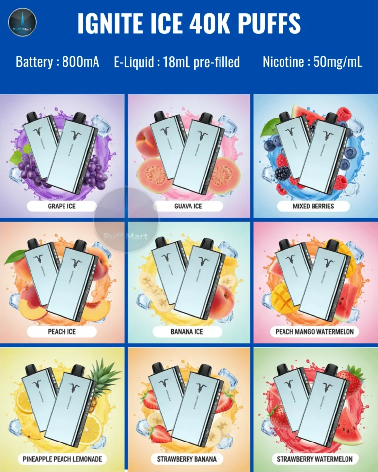 Buy Ignite Ice 40000 Puffs Disposable Vape in Dubai