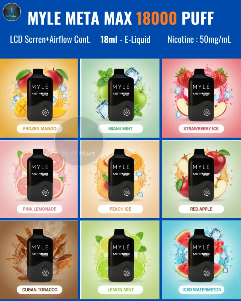 Buy MYLÉ Meta Max 18000 Puffs Disposable Vape