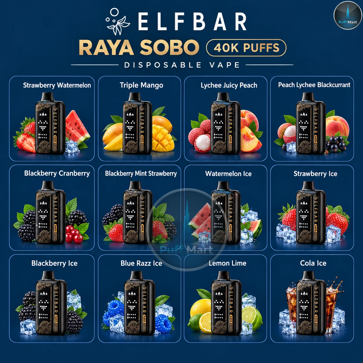Elf Bar Raya Sobo 40K Puffs Disposable Vape