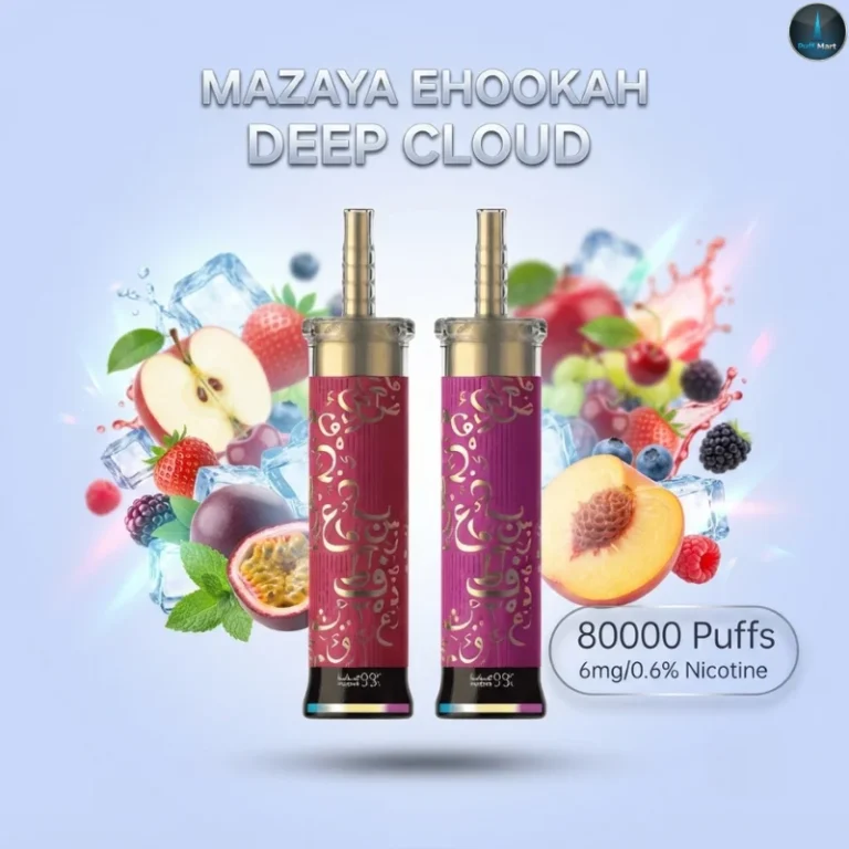 Mazaya Ehookah Deep Cloud 80000 Puffs 6mg In Dubai