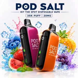Pod Salt Hit The Spot 35000 Puffs Disposable Vape – Rechargeable LED Screen