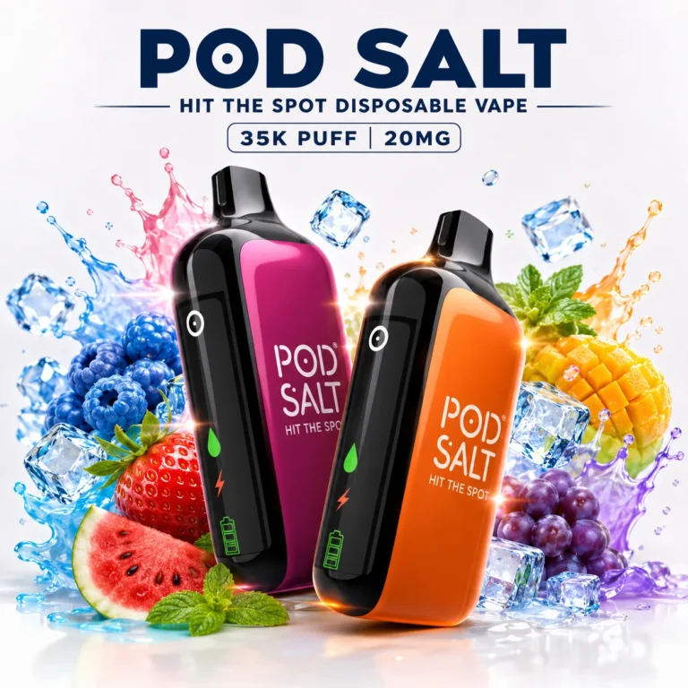 Pod Salt Hit The Spot 35000 Puffs Disposable Vape – Rechargeable LED Screen