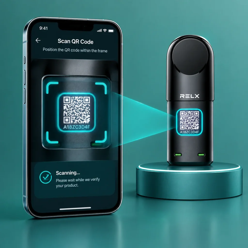 How to Spot Fake RELX Pods in the UAE 3 Relx QR code