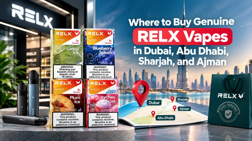 Where to Buy Genuine RELX Vapes in Dubai, Abu Dhabi, Sharjah, and Ajman