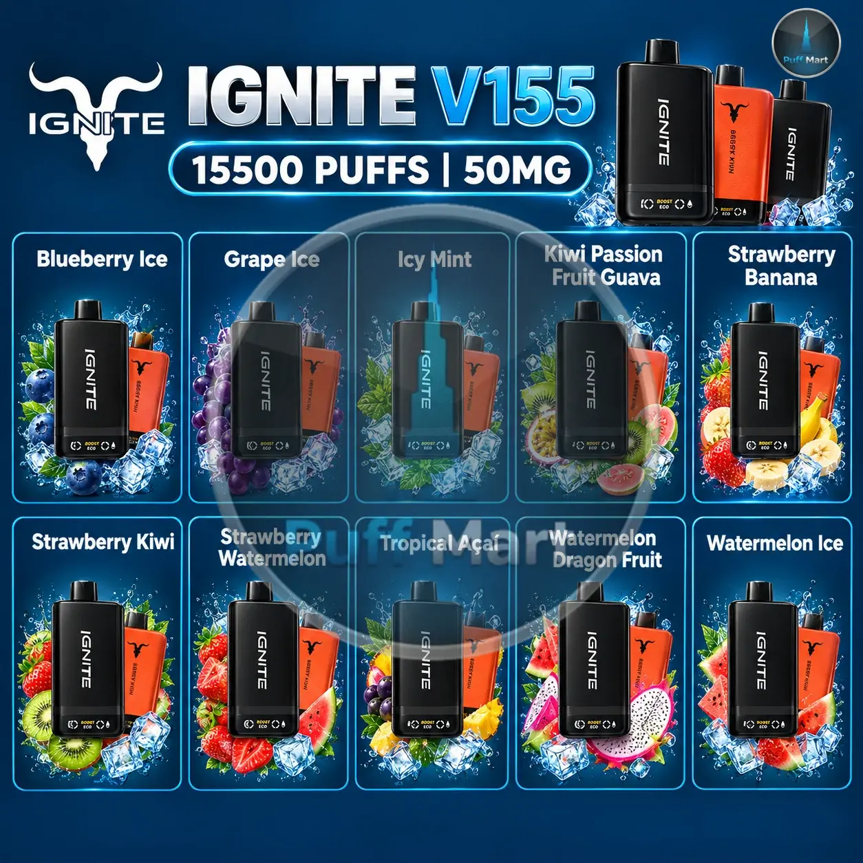 Ignite V155 15500 Puffs 50mg Disposable Vape