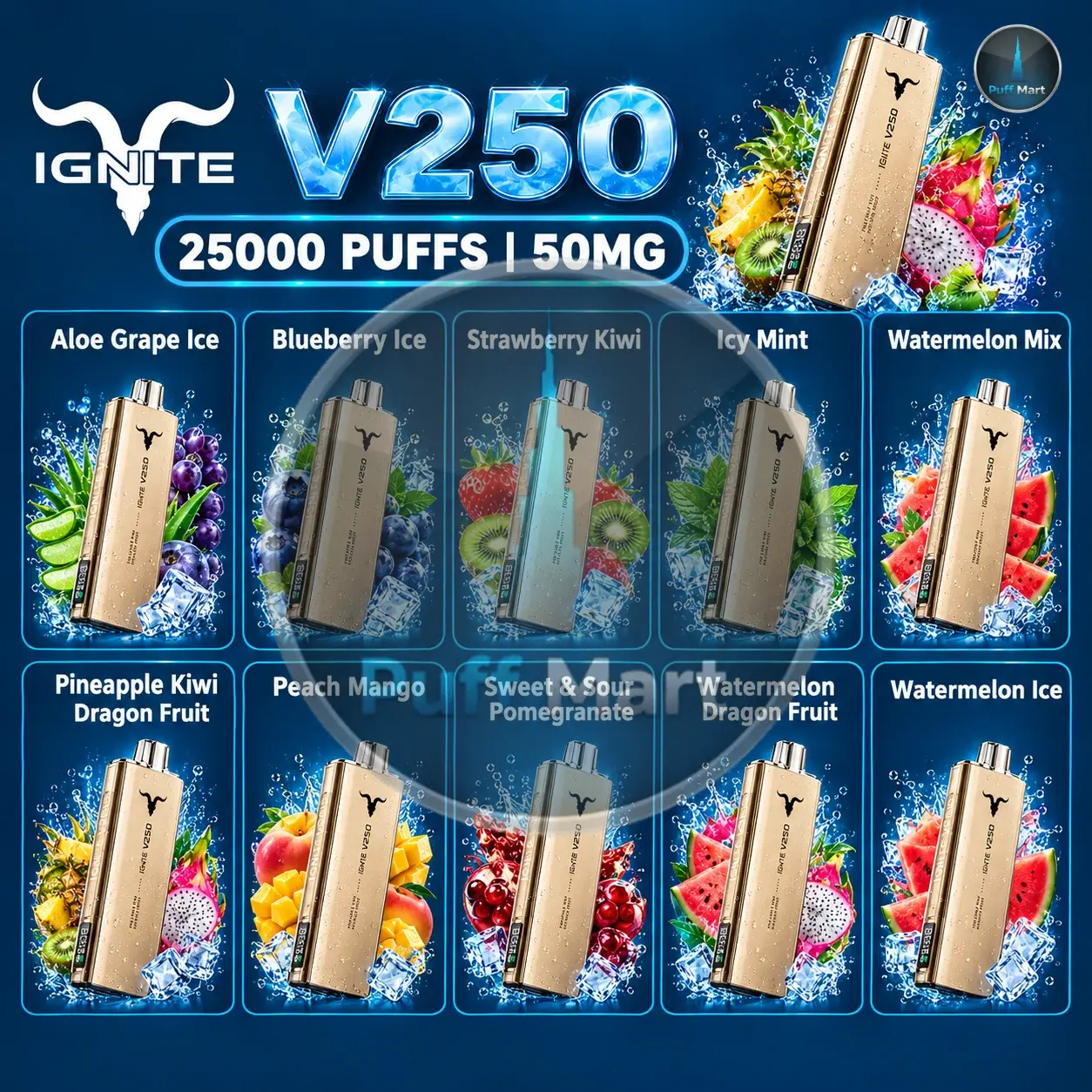 Ignite V250 25000 Puffs 50MG Disposable Vape